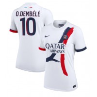 Camiseta Paris Saint-Germain Ousmane Dembele #10 Segunda Equipación Replica 2024-25 para mujer mangas cortas